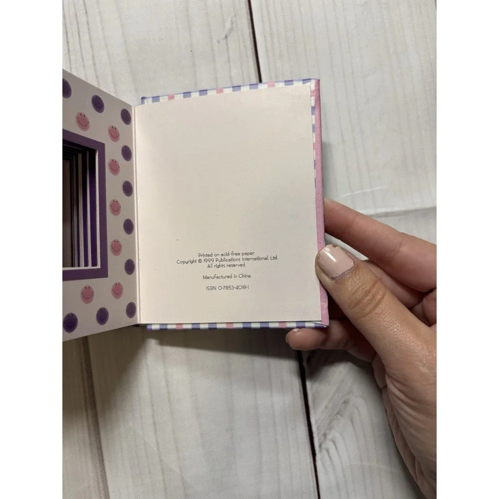 Vintage New Seasons Purple Pink Checkered Photo Book Mini 1999